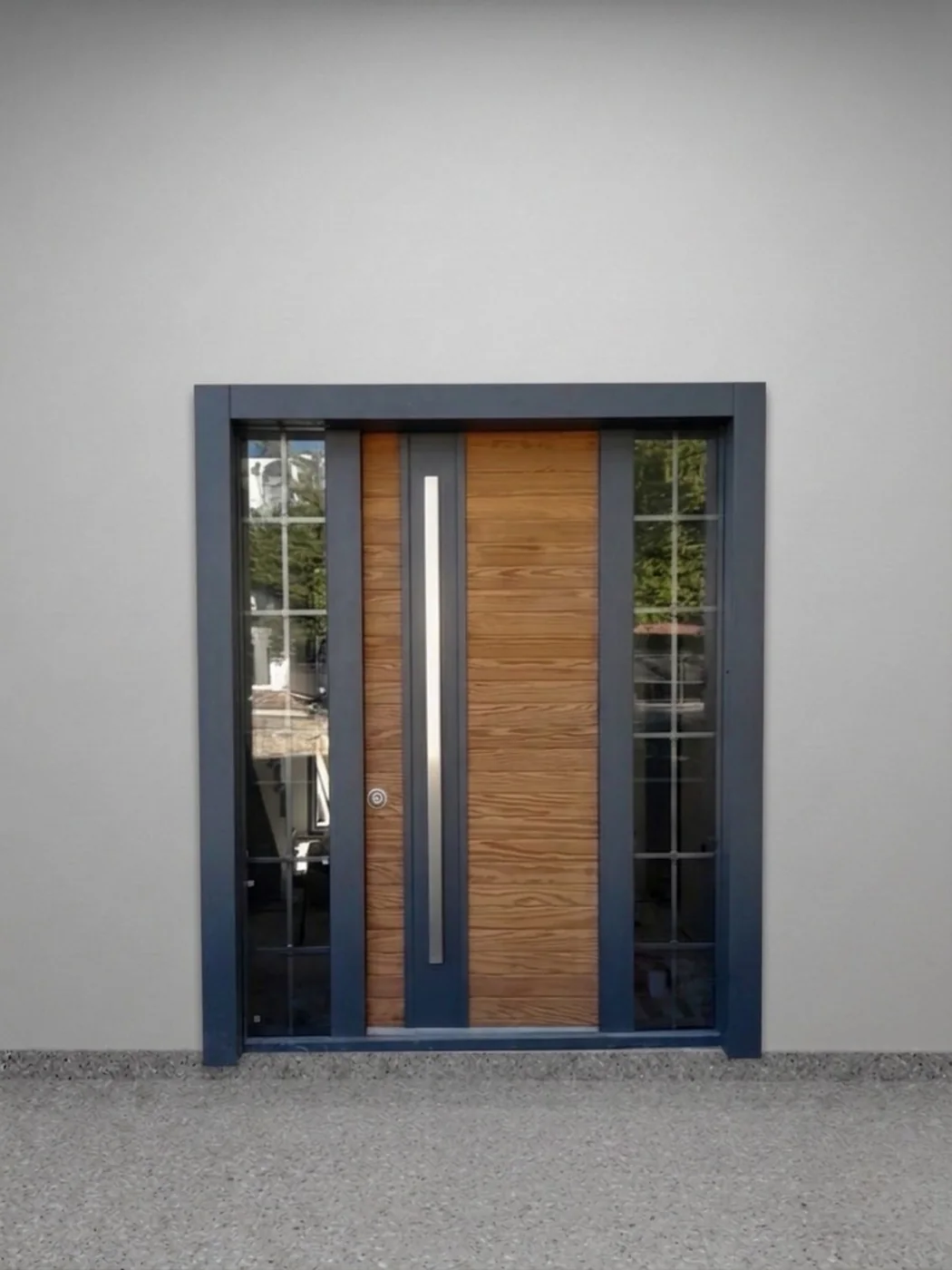 Cam yan panelli modern Linadoor villa giriş kapısı
