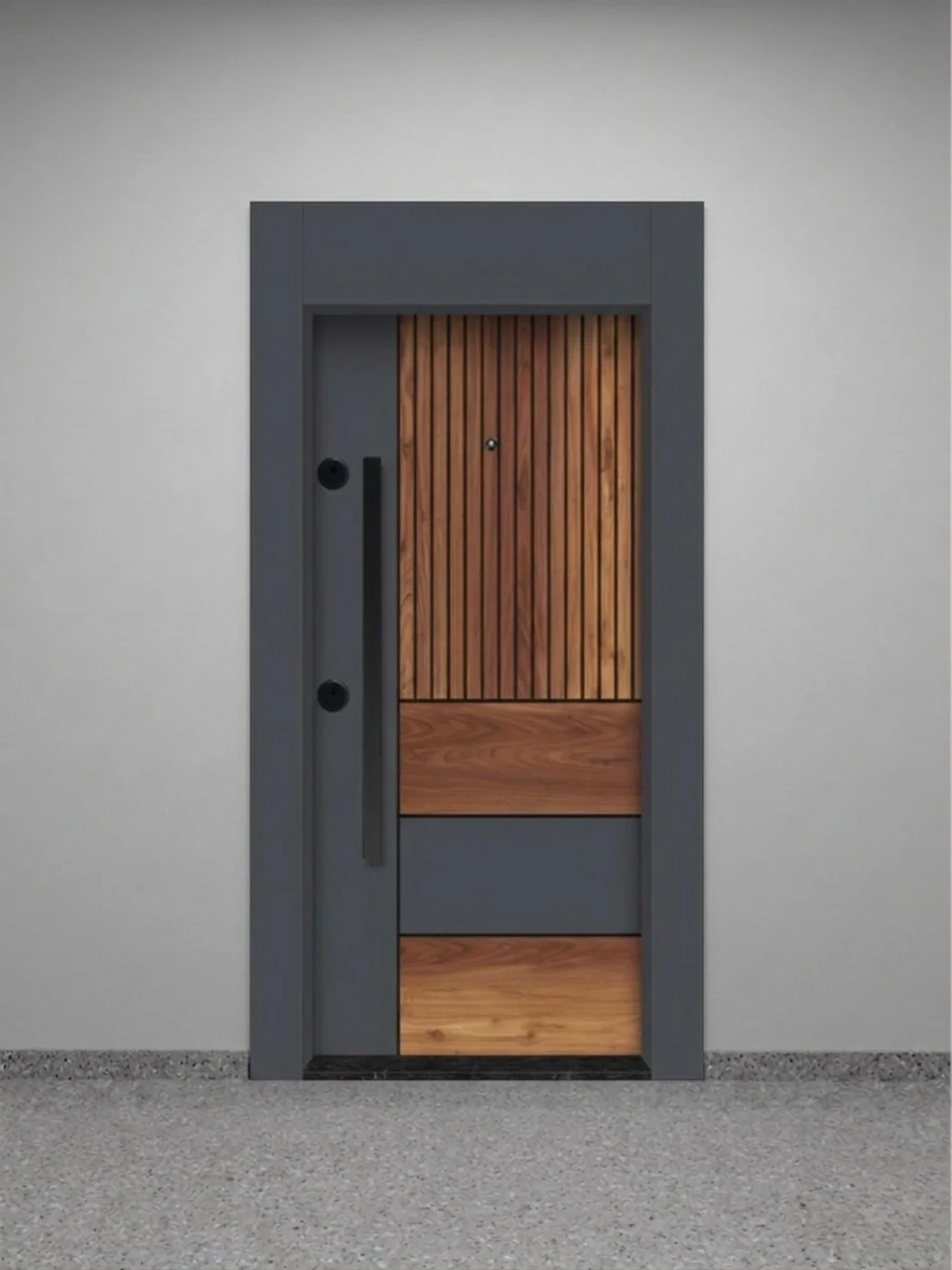 LND 14 Nordic Slat Çağdaş çelik kapı modeli