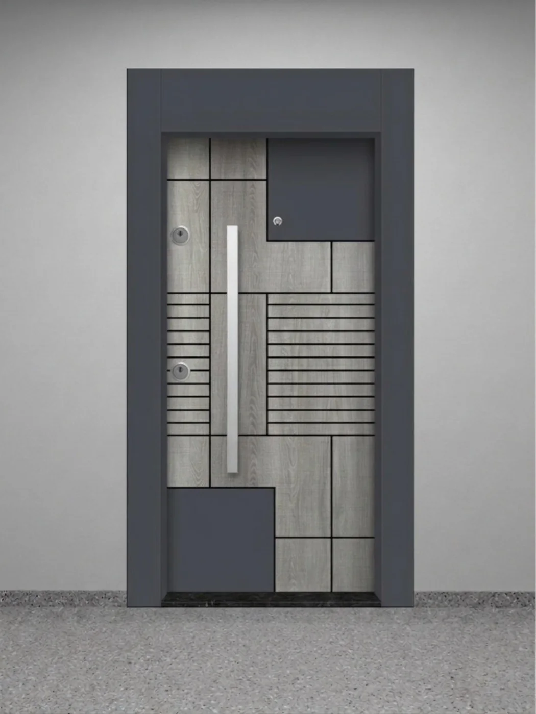 LND 18 Urban Glass Modern apartman girişi modeli